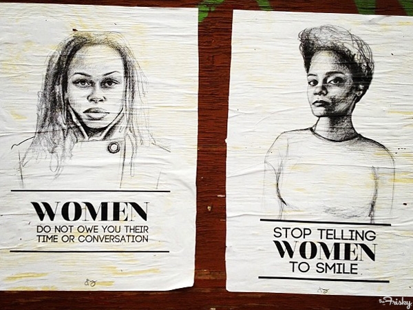 Awesome anti-street harassment art by Tatyana Fazlalizadeh; 